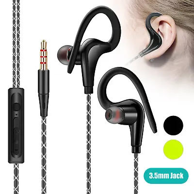 In-Ear Wired Sport Running Earphone Earbuds Over Ear Hook Headphone W/MIC G4B5 • $7.95