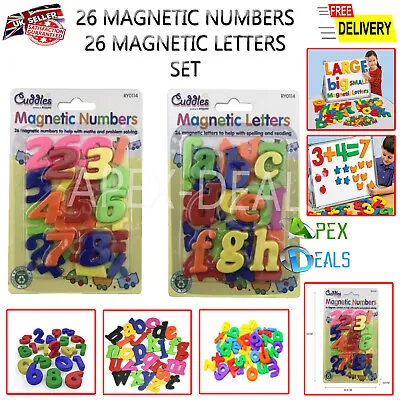 52pc Large Magnetic Letters Alphabet & Numbers Fridge Magnets Kids Learning Toys • £3.69