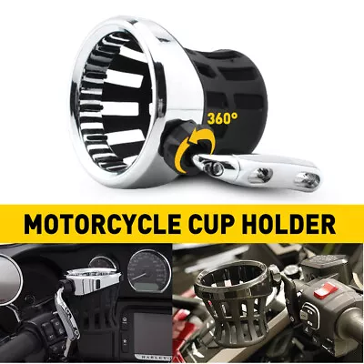 Motorcycle Handlebar Cup Holder W/ Drink Mesh Basket Mount Universal For Honda • $25.99