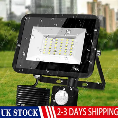 LED Floodlight PIR Motion Sensor Light Outdoor Garden Flood Security Wall Lamp • £17.90