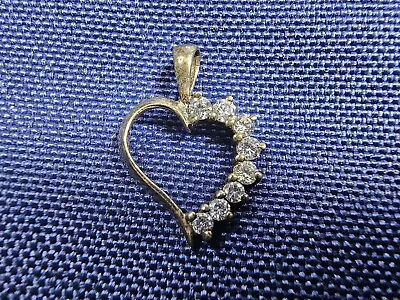 Grandma Grabe's Beautiful Vintage 925 Sterling Silver Heart Pendant • $0.75