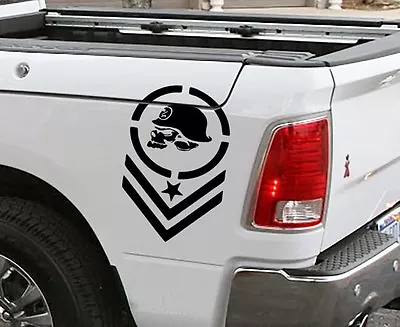 Metal Mulisha Skull Army Stripe Truck Bed Decal Decals Fit Ram Chevy Ford GMC • $24.99