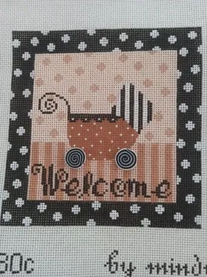 Baby  Welcome  Hand-painted Needlepoint Canvas By Mindy • $42