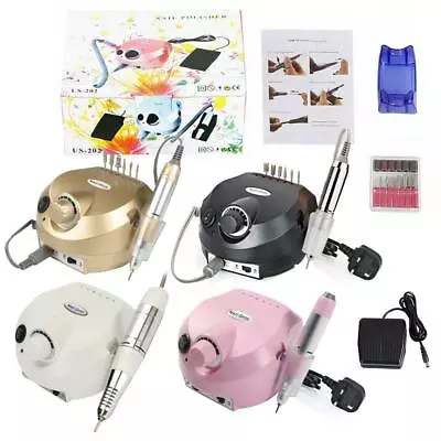 PRO 30000RPM Electric Nail Drill Machine Manicure Pedicure Nail File Bits Kit UK • £19.99