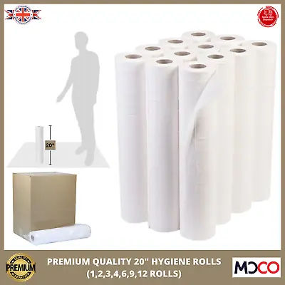 Premium Quality Hygiene Rolls White 20  Couch Salon Beauty Massage Medical Rolls • £13.40