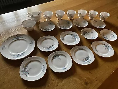 £42.99 • Buy Royal Osborne Bone China Complete Tea Set 21 Pieces White Blossom Vintage