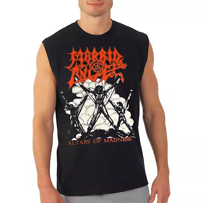 Morbid Angel Altars Of Madness Death Metal Band Black Muscle Shirt • $12.99