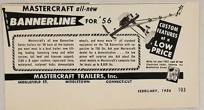 1956 Print Ad Mastercraft Bannerline Boat Trailers MiddletownConnecticut • $8.98