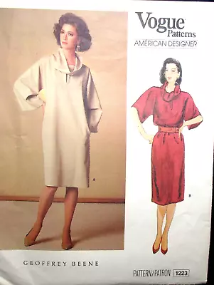 Vogue American Designer Pattern 1223 Geoffrey Beene Size-10 • $25