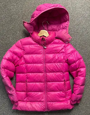 Ralph Lauren Girls Size XL Age 12-14 Puffer Duck Down Jacket Coat Pink • £10.50