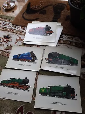 Bundle Of 12 Glossy Railway Pictures By Prescott - Pickup & Co Ltd England • £9.99