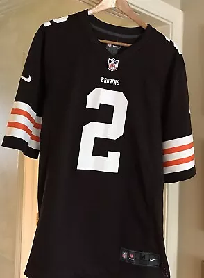 Nike NFL Cleveland Browns Johnny Manziel Brown Jersey#2 On Field Men's Medium • $39.99