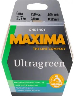 Maxima One Shot Ultragreen Monofilament Fishing Line 4 THRU 40 Pick Size Filler • $21.49