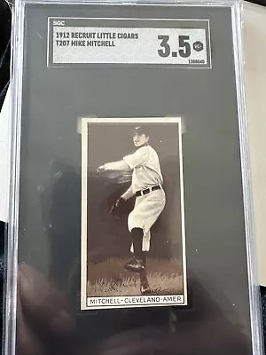 1912 Recruit Little Cigars T207 Mike Mitchell  SGC 3.5 Cleveland Indians • $100