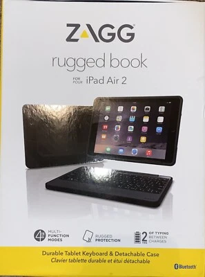 $75 • Buy ZAGG Rugged Book Detachable Case & Keyboard For IPad Air 2