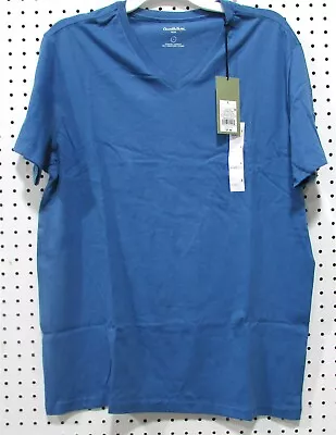 Men's Standard Fit Short Sleeve V-Neck T-Shirt - Blue Beam Large • $7.95
