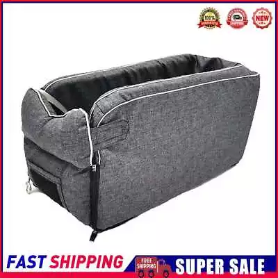 Pet Car Bag Pad With Seat Belts Safe Carry House Cats Puppy Travel Car Accessory • £24.42