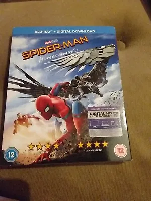 Marvel. Spiderman Home Coming.  ( Blu Ray With Sleeve). ( Brand New / Sealed ). • £4.95