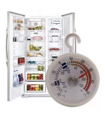 £2.79 • Buy Dial Fridge Freezer Thermometer Kitchen Appliance With Hanging Hook Food Safety