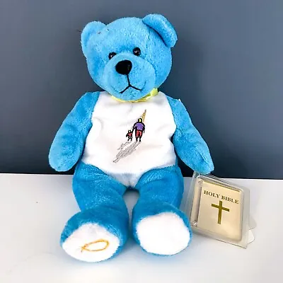 Vintage Blue Holy Bears 2000 Patriarch God Bless Dad Beanie Teddy Bear • £2.99