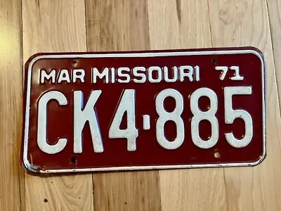 1971 Missouri License Plate • $22.99