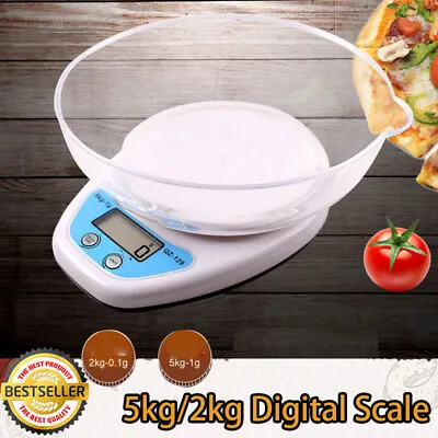 £17.29 • Buy 2kg/5kg Digital Kitchen Scales Lcd Electronic Cooking Food Measuring Bowl Scale