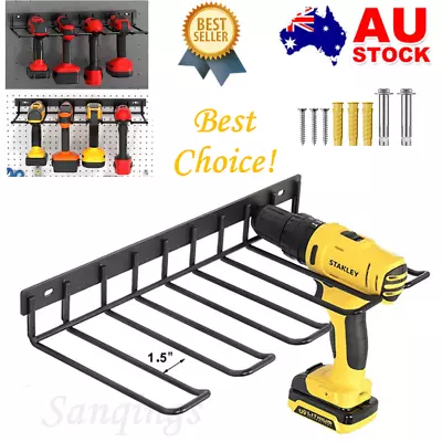 $34.94 • Buy Drill Storage Rack Shelf Power Tool Holder Organizer For Workshop Shed Pegboard