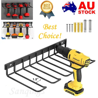 Drill Storage Rack Shelf Power Tool Holder Organizer For Workshop Shed Pegboard • $27.92