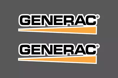 2x GENERAC Sticker Decals Vinyl PVC Power Generator Backup Logo Choose Size • $8.99