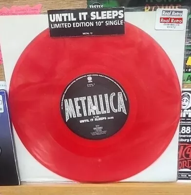 METALLICA Until It Sleeps 1996 UK Limited Edition RED Colored VINYL 10  SEALED • $49.99