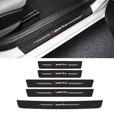 5Pcs Sport Style Protector Stickers For Car Door Scuff Sill Cover Panel Step DIY • $13.95