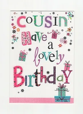 Special Cousin BIRTHDAY Card For Her Lovely Birthday Colour Inside FREE P&P • £1.89