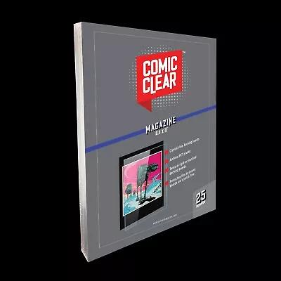 25-pack Of Crystal-Clear Comic Clear Backing Boards - Magazine Size • $34.99