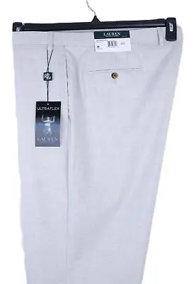 Lauren Ralph Lauren Men's Classic-Fit Dress Pant Light Grey Plaid 42x30 NWT • $54.95
