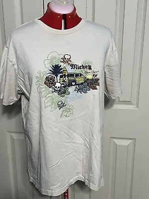 Walt Disney World Mickey Custom Originals T Shirt Embroidered Large Surf • $19
