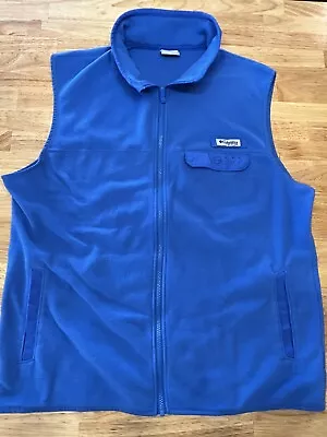 Columbia PFG Vest Adult XL Blue Full Zip Fleece Pocket Outdoors Fishing Mens • $18.99