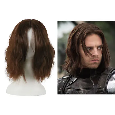 Captain America Civil War Winter Soldier Wigs Brown Bucky Barnes Cosplay Wigs • $15.80