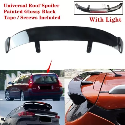 Universal Fit For Volvo V70 98-07 Rear Tail Roof Spoiler ABS Wing Black W/ Light • $86.19