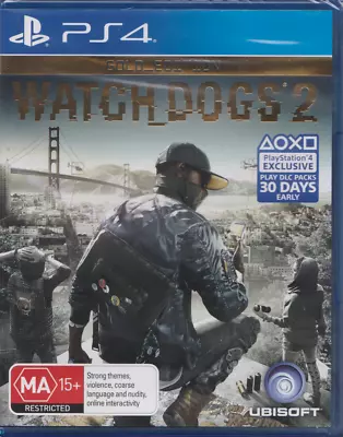 Watch Dogs 2 Gold Edition Playstation 4 PS4 New & Sealed • $22.95