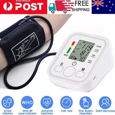 Digital Upper Arm Blood Pressure Meter Automatic Heart Rate BP Monitor Machine • $18.99