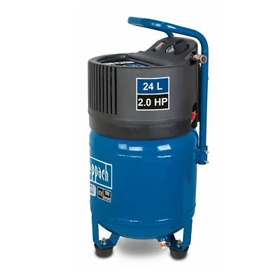 Scheppach 2HP Electric Vertical Air Compressor 24L Tank 10 Bar Compact Design • £154.99