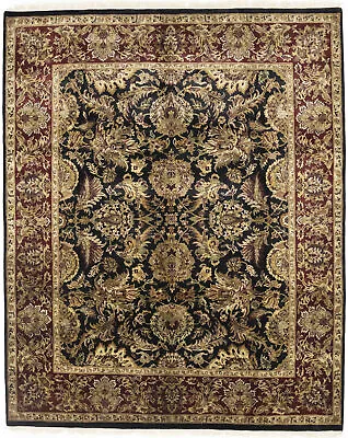 Agra Jaipur Thick Pile Floral Style 8X10 Handmade Oriental Rug Decor Wool Carpet • $991