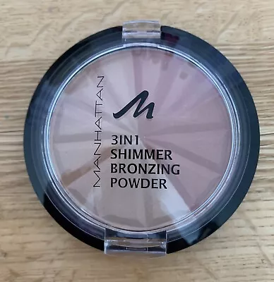 Brand New MANHATTAN 3 In 1 Shimmer Bronzing Powder Bronzer 001 Gold Shimmer • £3.99