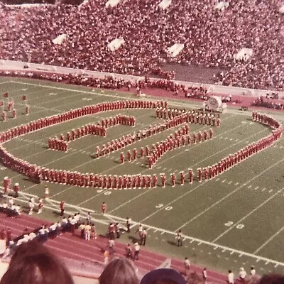 Vintage 1977 Color Photo University Of Texas Marching Band Halftime Show Field  • $6.69