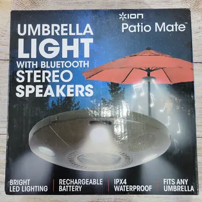 ION Audio Patio Mate | Umbrella Light And Bluetooth Stereo Speaker • $59