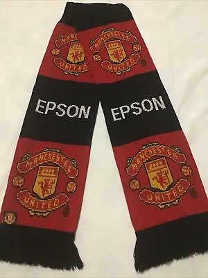 MANCHESTER UNITED SOCCER SCARF / Official MERCHANDISE Epson / FUTBOL BUFANDA EPL • $12.99