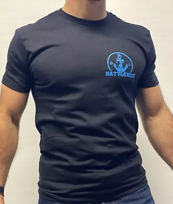 £9.95 • Buy BattleBox UK™ Gym T-shirt M Size Black Blue WOD Cross Anchor Fitness Gym 