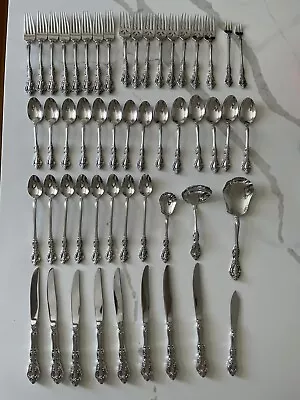 52 Pcs Oneida MICHELANGELO Stainless Flatware Set Dinner Forks Teaspoons • $246.99