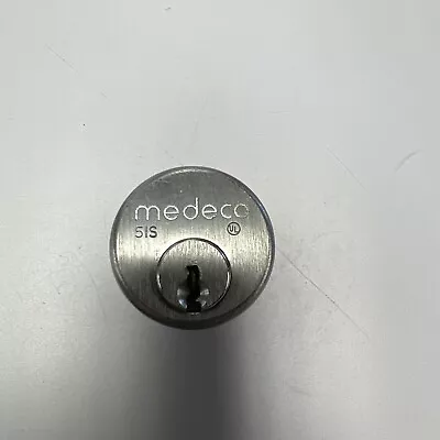 Medeco Brand 5 Pin Mortise Cylinder Adam’s Rite Cam No Key Used • $35