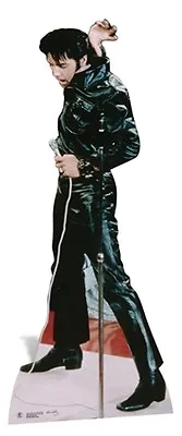 Elvis Presley The King Black Leather Suit Cardboard Fun Cutout Figure-184cm Tall • $49.79